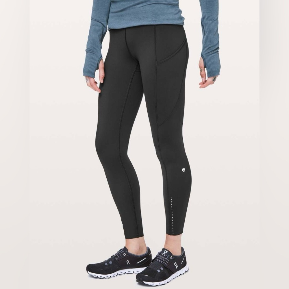 Lululemon Fast & Free 7/8 Black Tight II Nulux Leggings Sz. 6